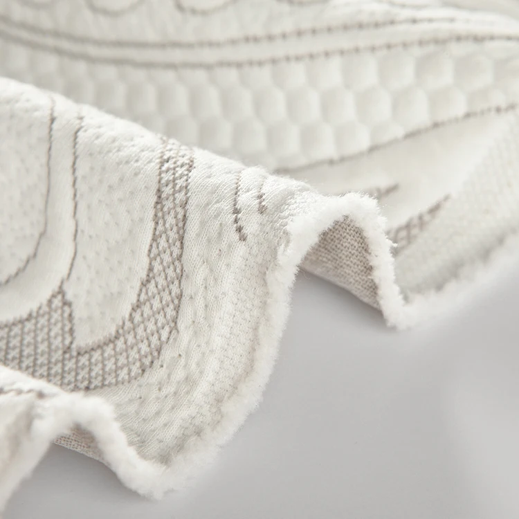 Knitted Polyester Spandex Fabric for Mattress Cover TS020 Ticking Fabric Stretch Jacquard Fabric Accept Custom Designs YARN DYED