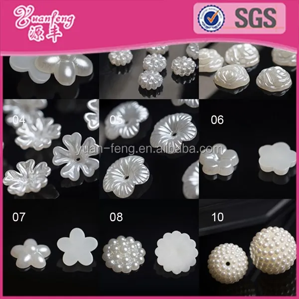 Wholesale various shape plastic half pearl beads for saree blouse accessories