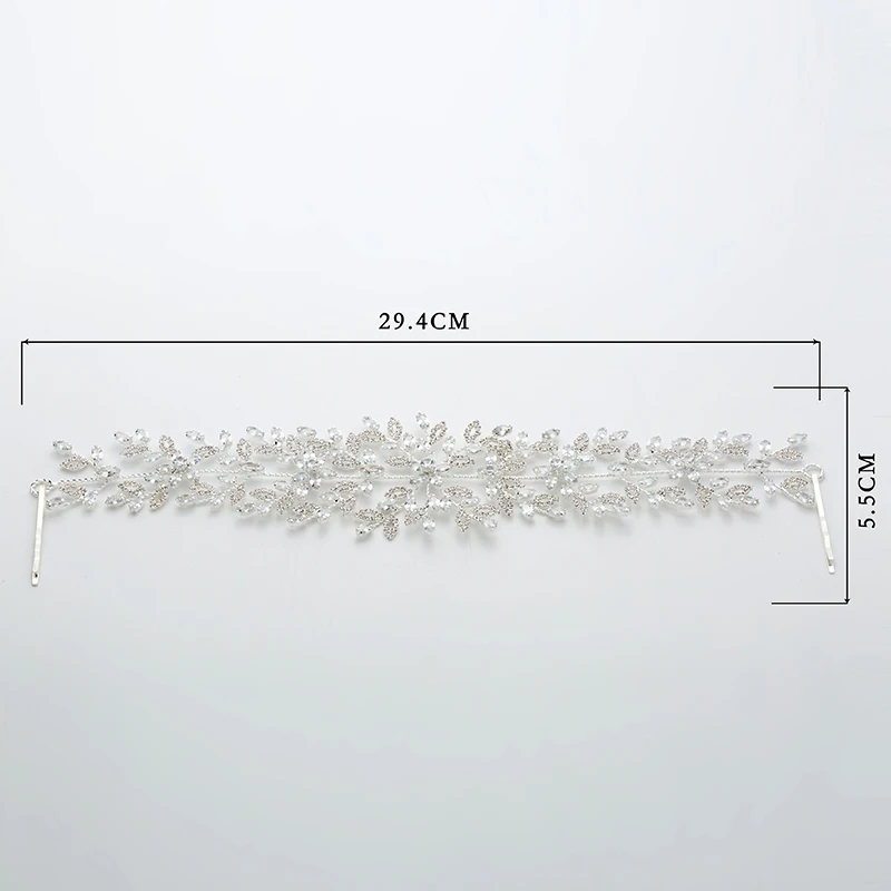 Echsio Women Copper Tiara Crown Fine Sparkling Zircon Jewelry Headpiece Hair Accessory For Wedding Bridal Accessories  BC4688