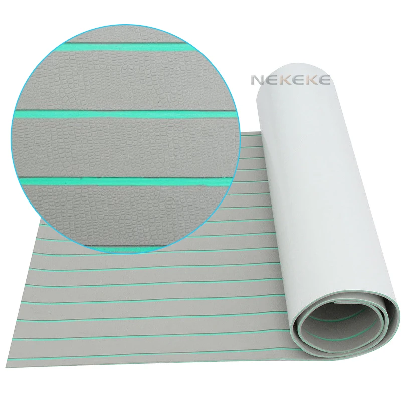 Deluxe leather texture yacht surfboard deck pad 240x90cm 6mm thick Marine Flooring Faux Teak EVA Foam Boat Decking Sheet