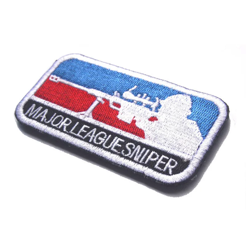 Factory Manufacture Garment Accessories Major League Sniper MLS Tactical Patch Embroidery Badge Patches