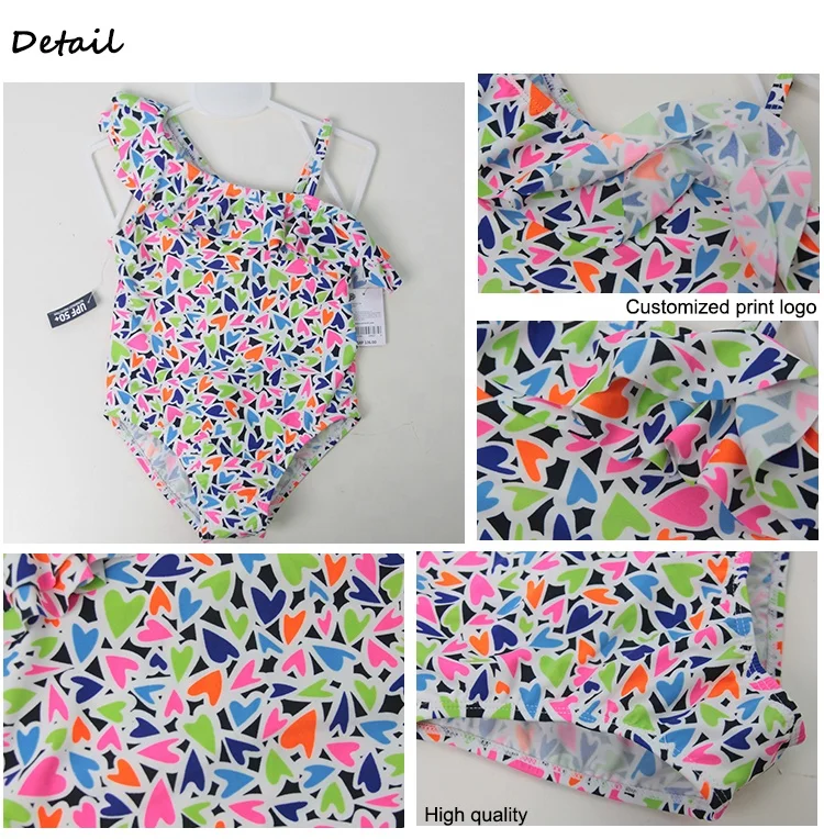 Anti-UV Floral Swimwear Bikini for Kids Girls Children