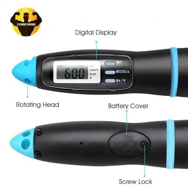 RAMBO Iso Standard Electronic Wireless Jump Professional Digital Skipping Cordless Jumping Rope