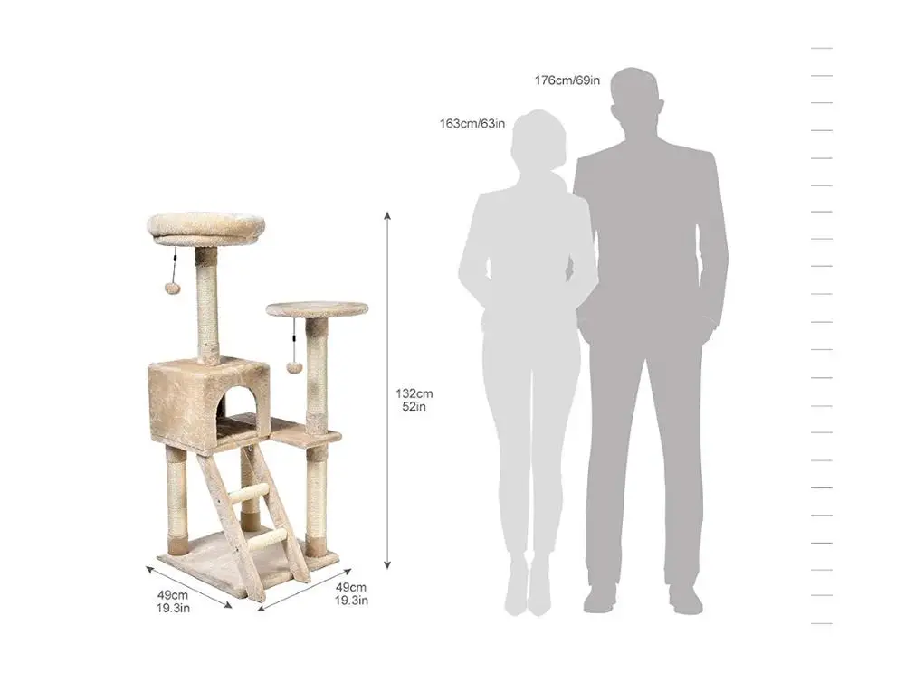 Cat Tree Tower Condo Play House Pet Scratch Post Kitten Furniture