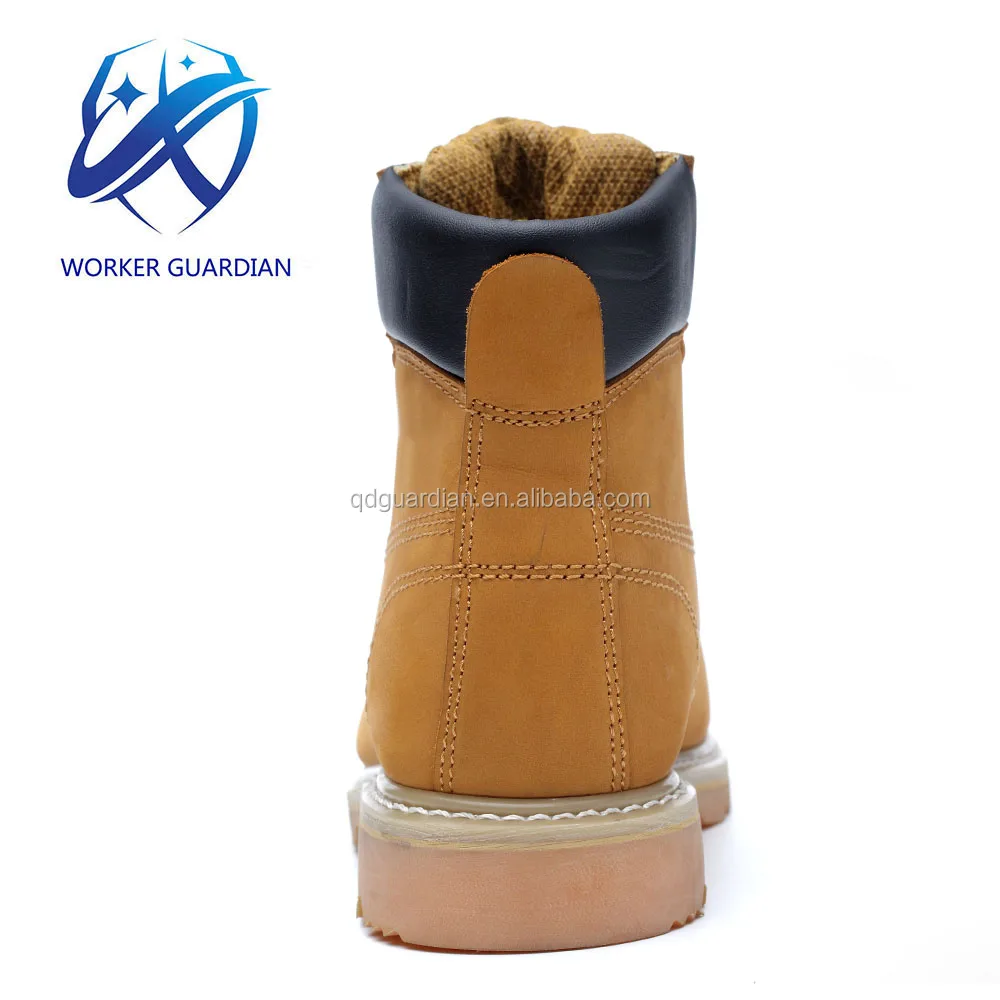 Good Quality Waterproof Nubuck Leather Slipping resistant Outsole Safety Boots With Steel Toe