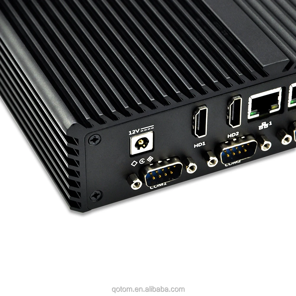 I5 6 портов COM настольный компьютер Qotom-Q350P 8G DDR3L RAM 128G SSD Wi-Fi Core i5-4200U безвентиляторный 2 LAN RS485 киосков мини-ПК