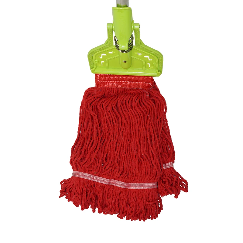 Housekeeping Inextensible Cotton Wet Clip Mop With Aluminium Stick