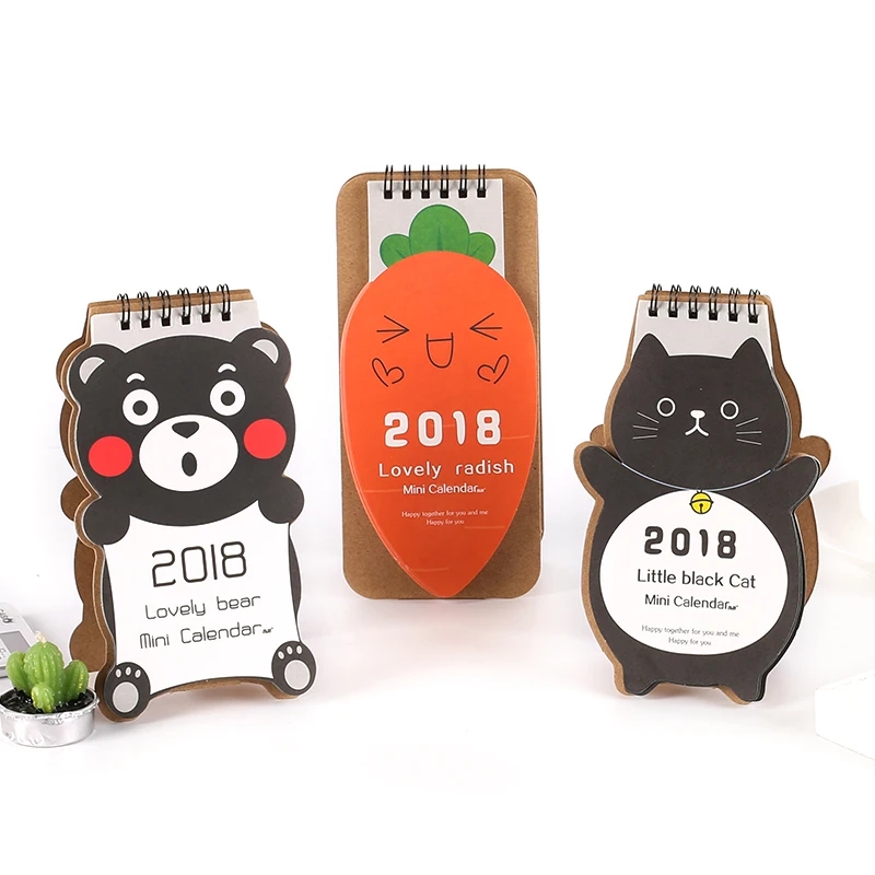Cute kawaii mini personalized desk calendar