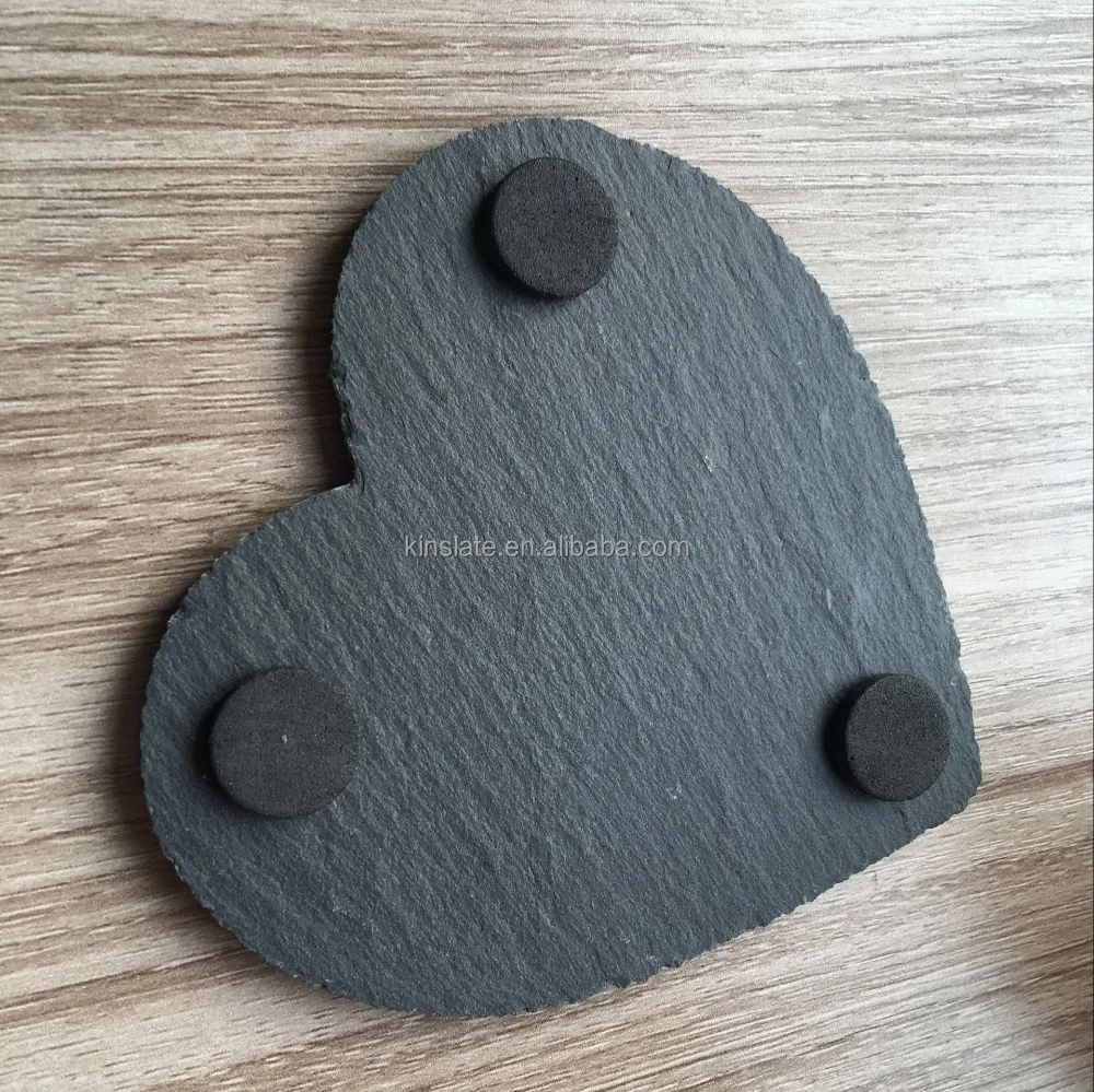 heart shaped handmade natural stone slate coasters and placemats
