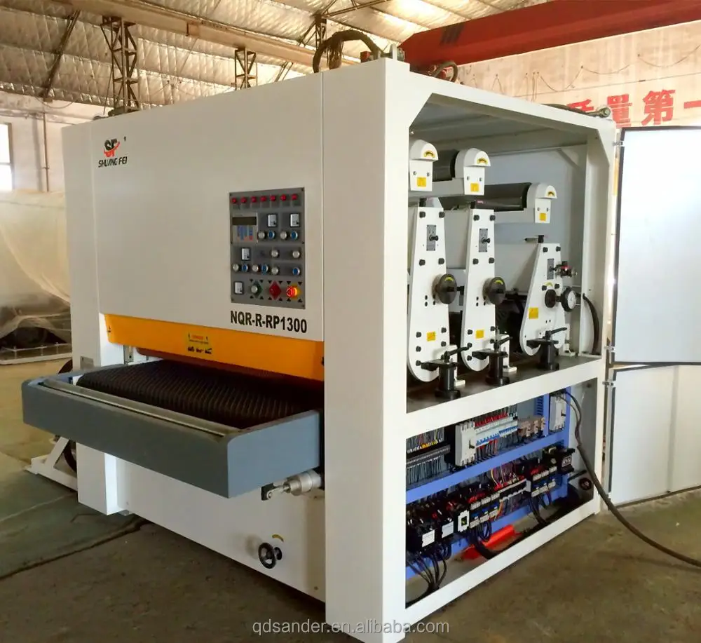 
NQR-R-RP1300 three heads woodworking sanding machine 