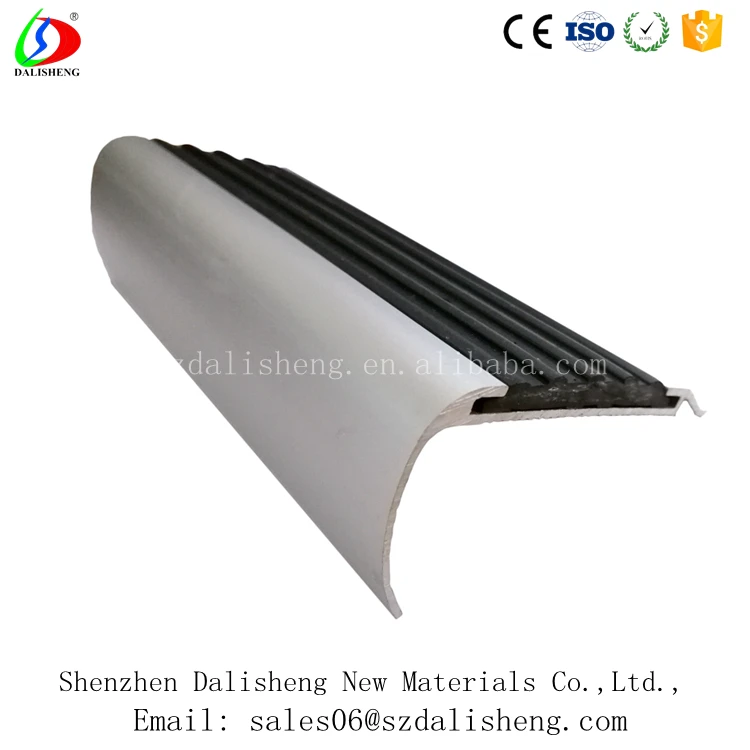 
Black Aluminum Stair Inserts Tile Stair Nose Molding Metal Stair Nosing 