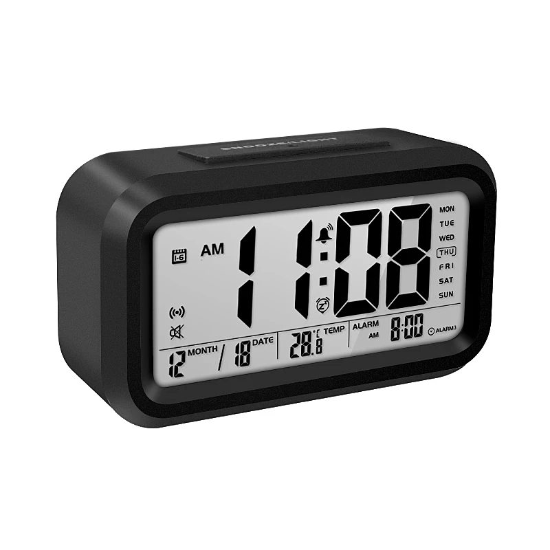 2020 New Large LED Digital Alarm Clock Backlight Snooze Mute Calendar Desktop Electronic Backlight Table Clocks Desktop Clocks