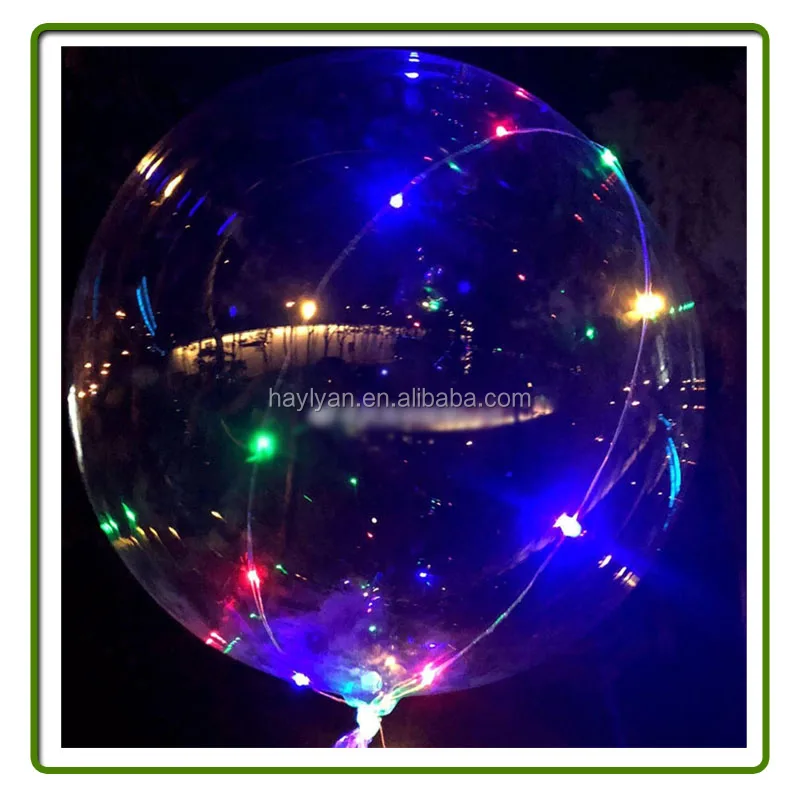 
LED Light Up Balloon, 3M Led String Bobo Balloon Bubble for Wedding Birthday Christmas Party Decorative Colorful 
