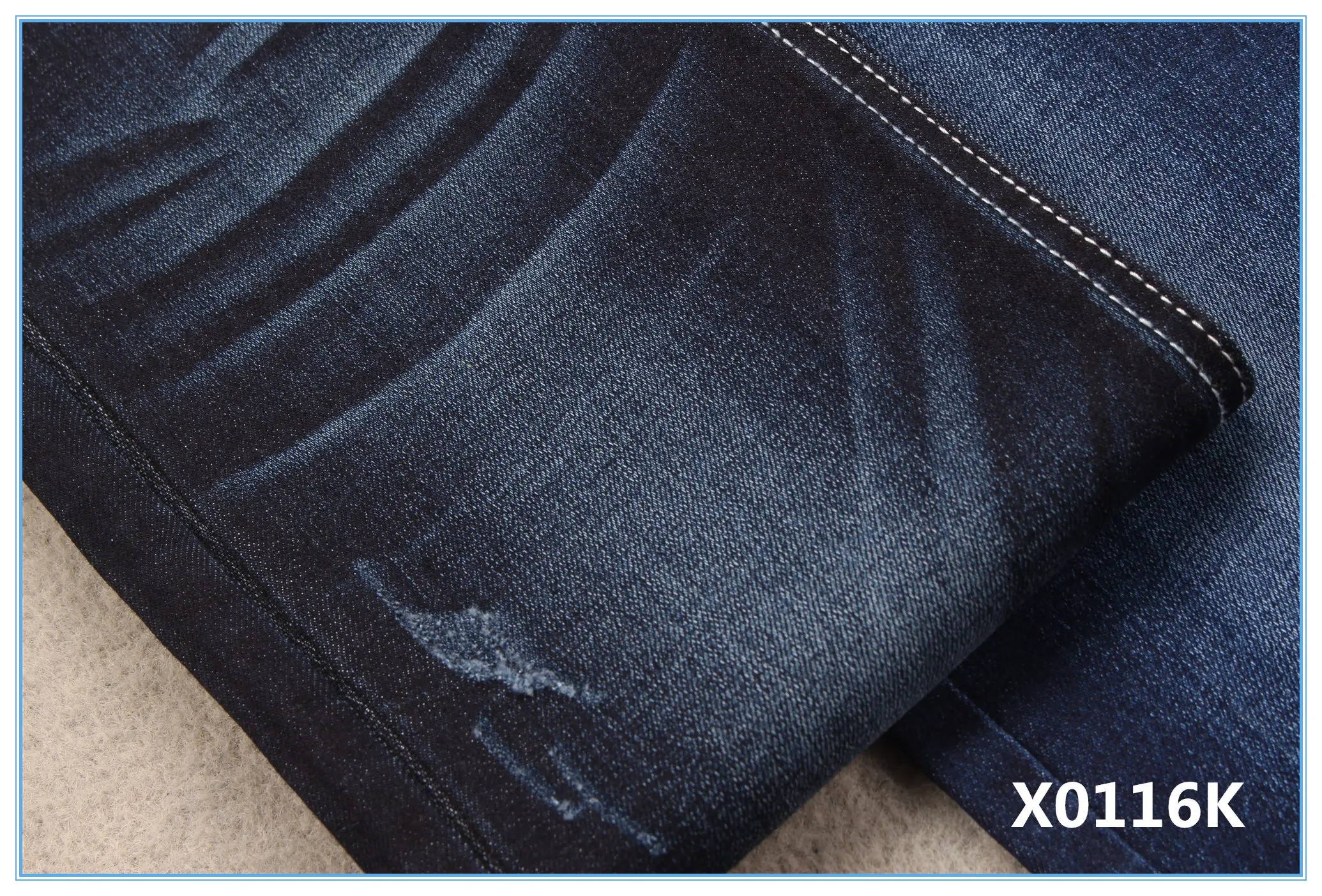 Repreve certificate recycled plastic bottle unifi polyester stretch denim fabric for jeans