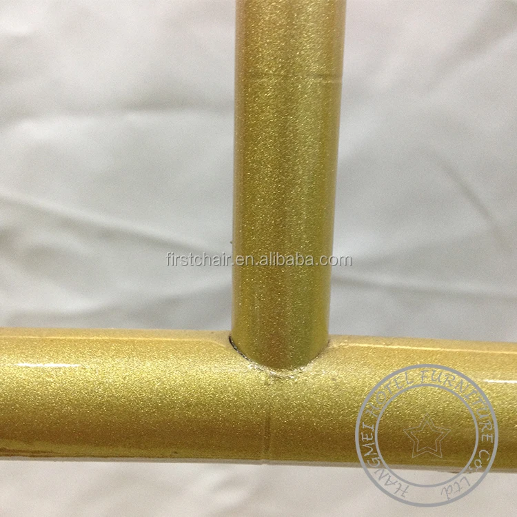 Factory manufacturing gold stackable metal chiavari chair