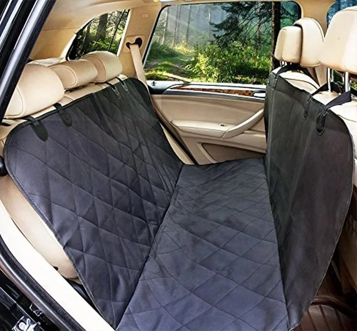 
600D Oxford Pet Dog Car Back Seat Cover with safety belt 
