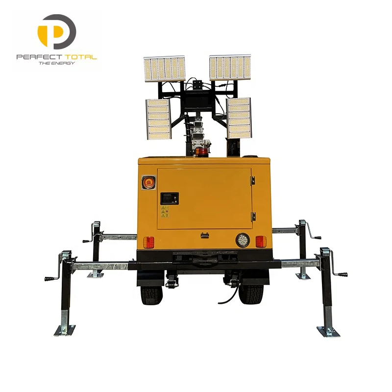 Передвижная гидравлическая подъемная телескопическая световая башня для строительства