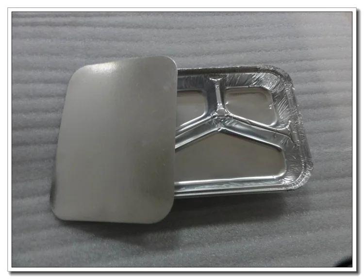 
3 sections divided tray disposable aluminum foil containers trays for food 