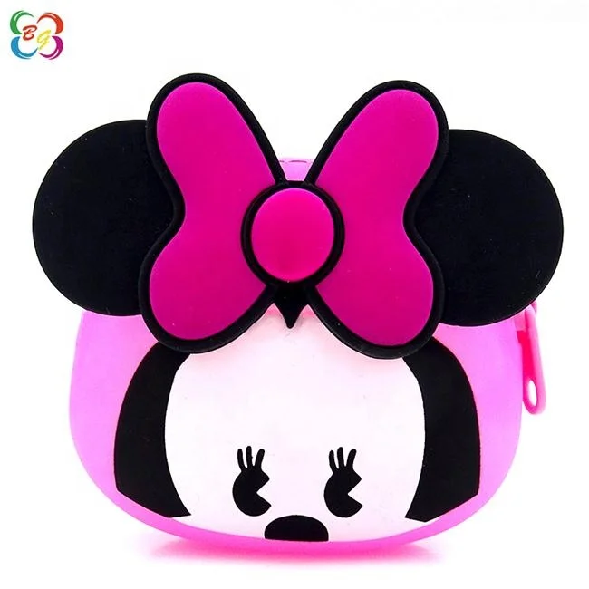 Small Promotional Gift Customised Silicone Mikcy Mouse Cartoon Coin Purse