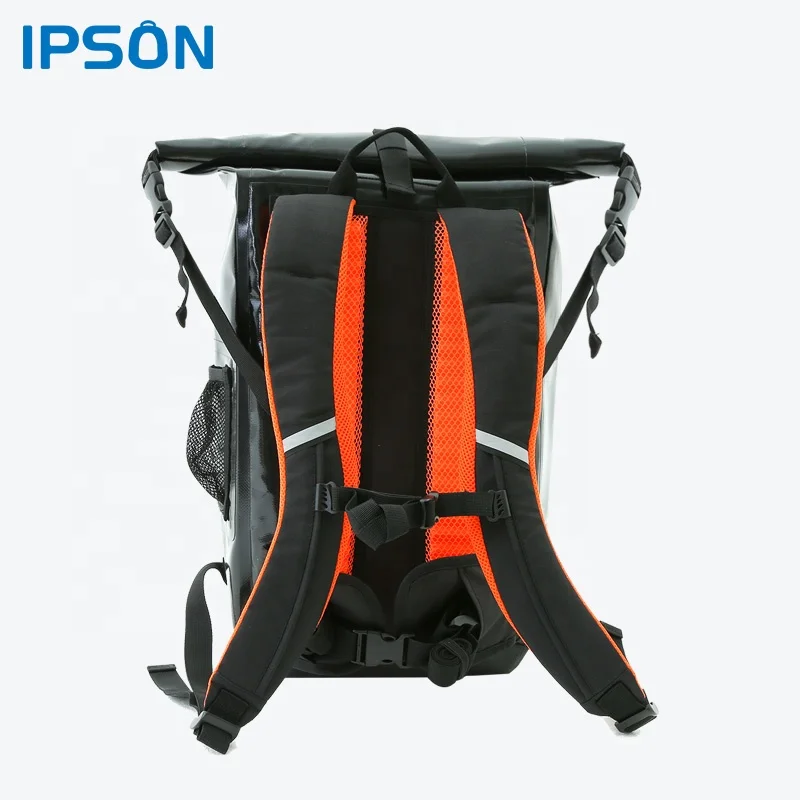 RollTop Waterproof Backpack Dry Bag with Padded Shoulder Straps and Splash Proof Cell Phone Pocket for Kayaking, Boating, Hiking