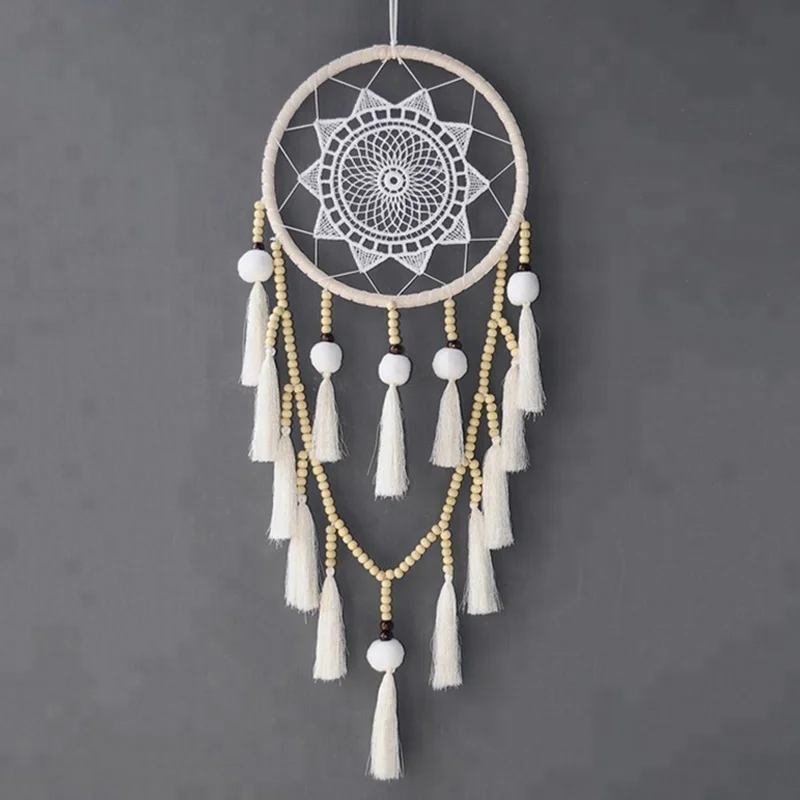 Factory New Design Handmade Hemp Rope With Shell Dreamcatcher With Feather Cheap Price Dream Catcher For Sale