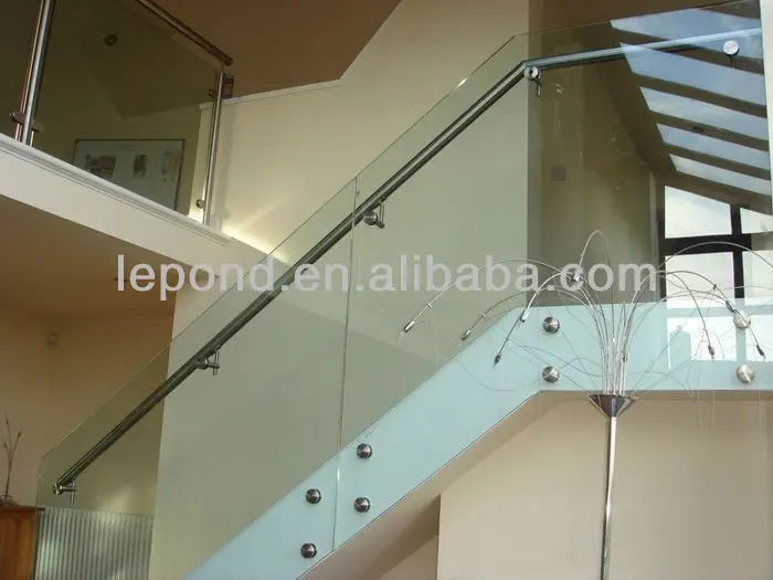 balcony glass balustrade/handrail glass stair railing parts