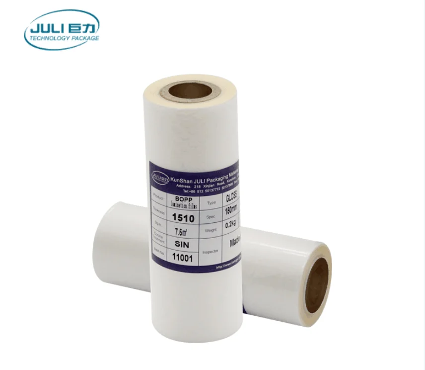20 micron hot selling hot lamination Bopp film for paper lamination eva glue films for lamination films