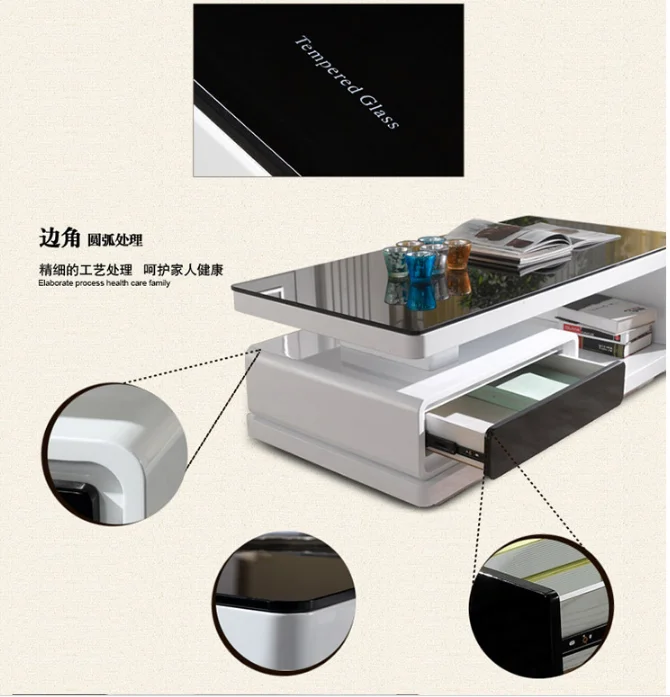 
Coffee table living room furniture modern tea table and tv stand 