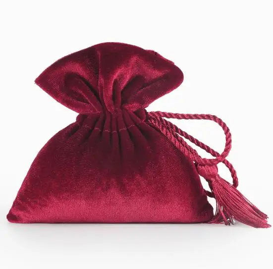small jewelry storage velvet drawstring bag and pouch
