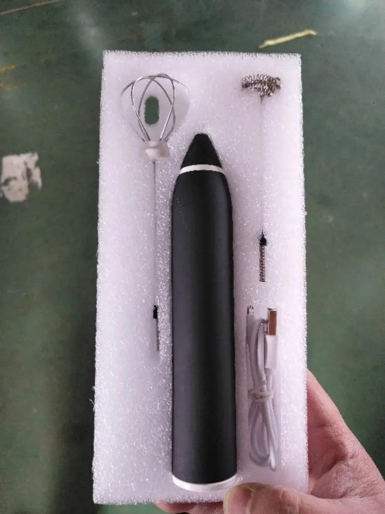 Stainless steel hand electric milk beater Mini coffee mixer milk foamer egg beater rechargeable milk frother