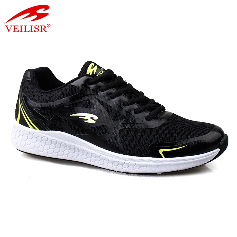 Most popular PU mesh fashion sneakers men running sport shoes