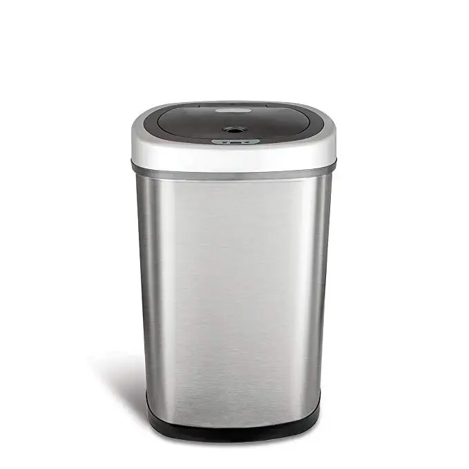 50L stainless steel sensor household garbage bin wholesale trash can with sensor high-tech classic electronic bin