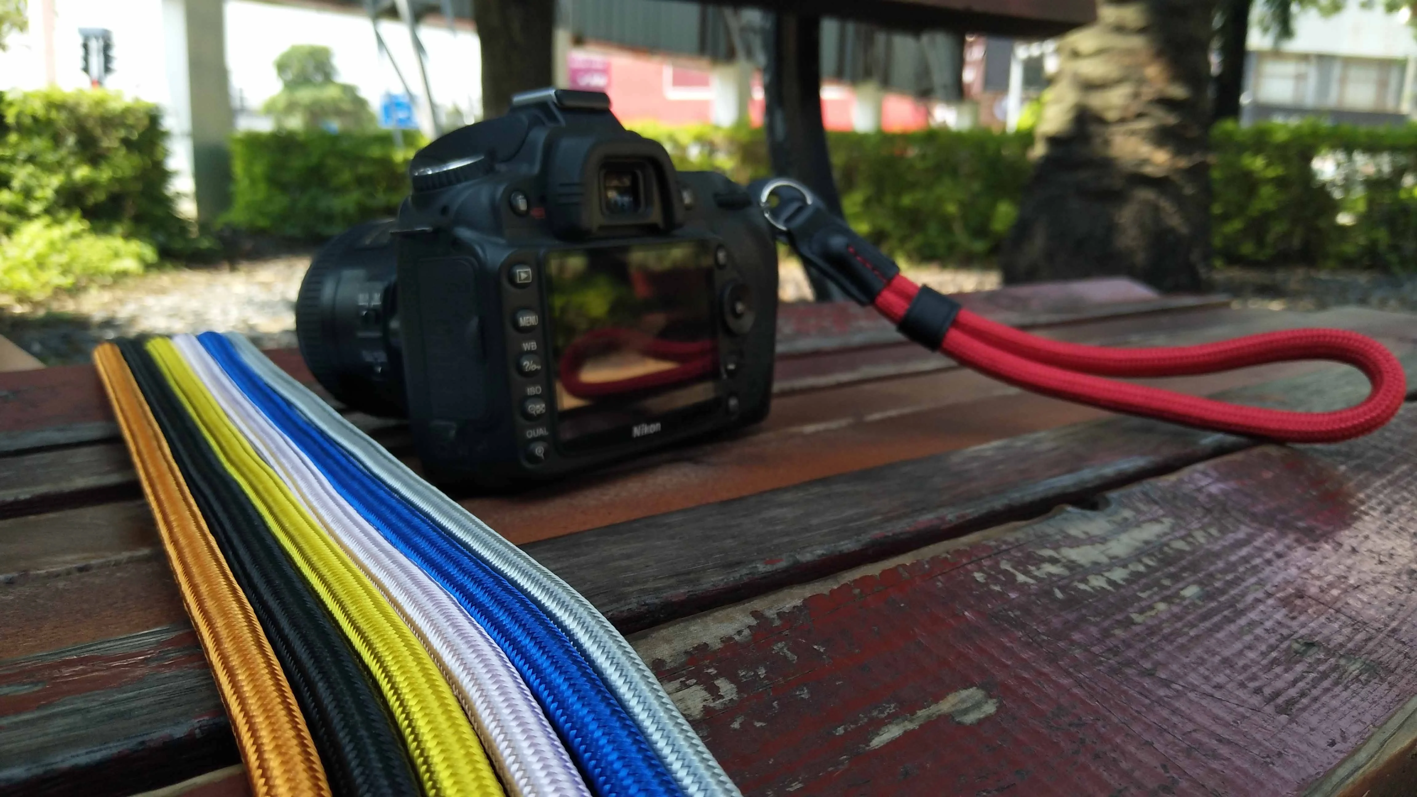 Wholesale Factory Price Custom 100cm Blank Long Neck Nylon Camera Rope Strap With Genuine Leather Ends