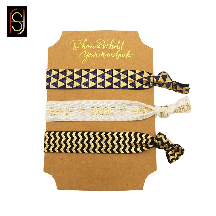 Wholesale fashion printed flat elastic rubber band hair