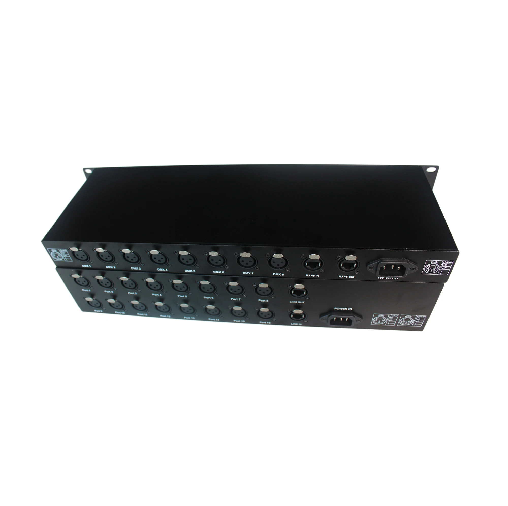 
16 Universe Node Interface Converter Box Rgb Led Controller Dmx Artnet 