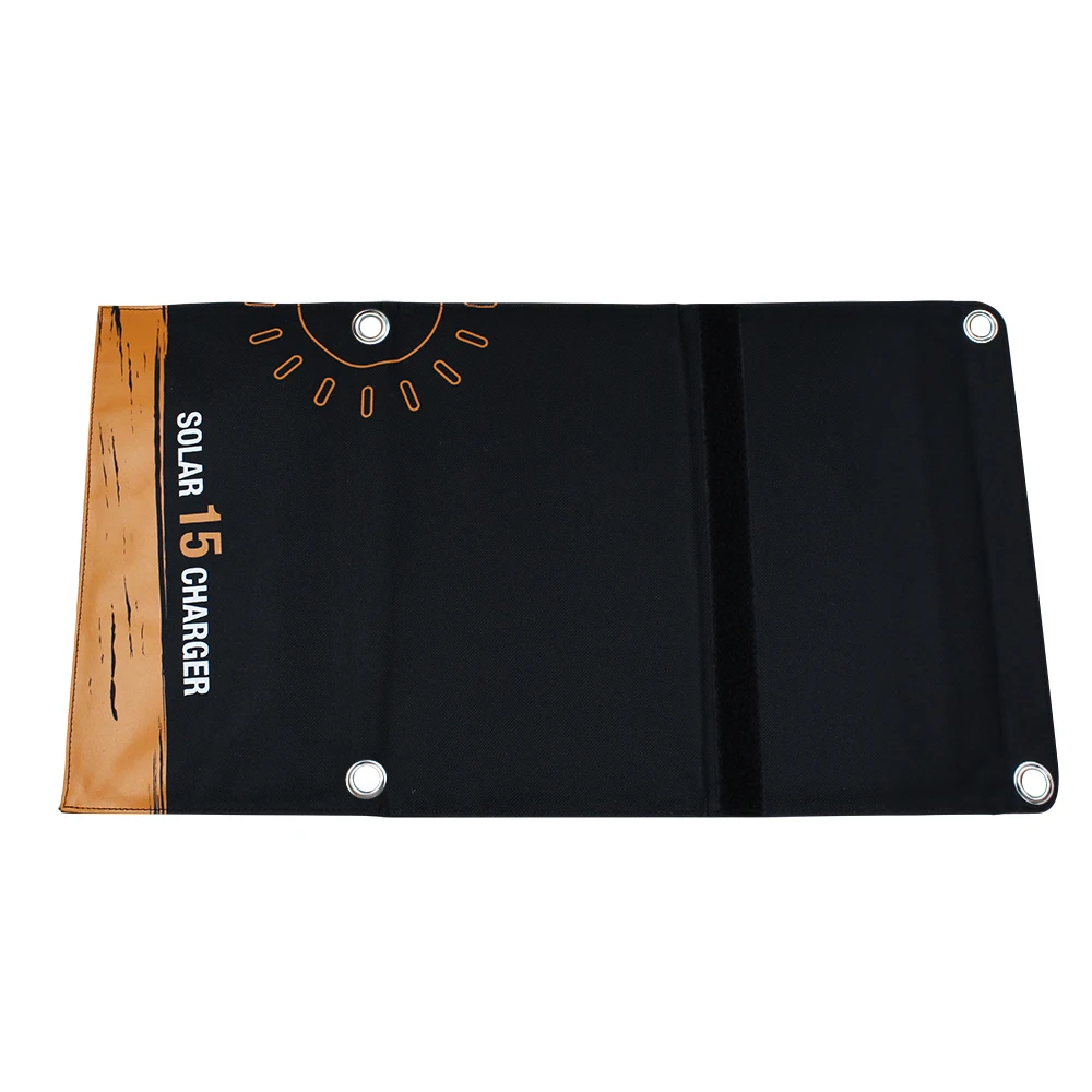 JWN-006 Factory Wholesale 15W Efficiency flexible Solar Panel Folding & Portable Solar Power Bank Charger