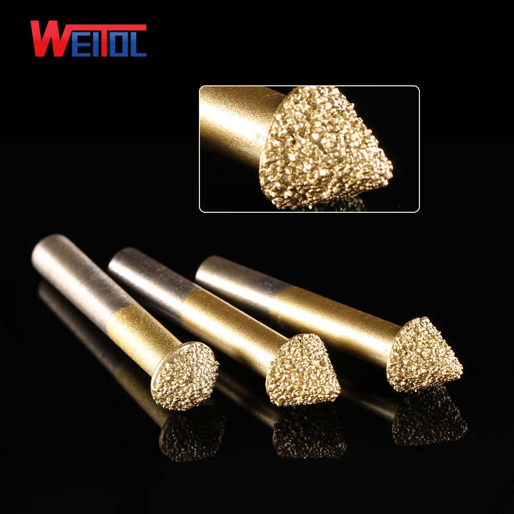 WeiTol vacuum brazed diamond router bit marble tools for carving stone