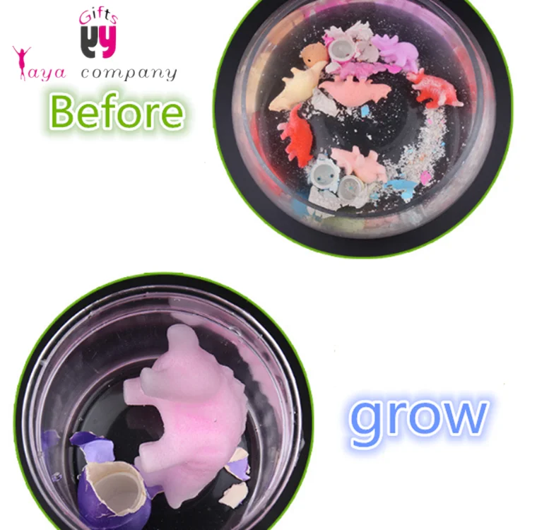 New Design Hot Sale Water Expanding Dinosaur Plastic Growing Pet Egg Toy