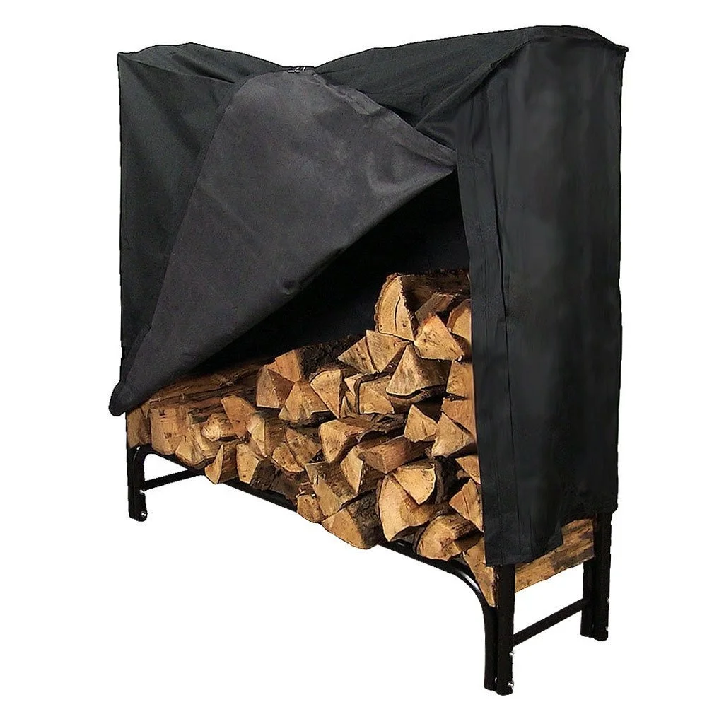 Firewood Log Rack with Cover Combo Outdoor Wood Storage Holder