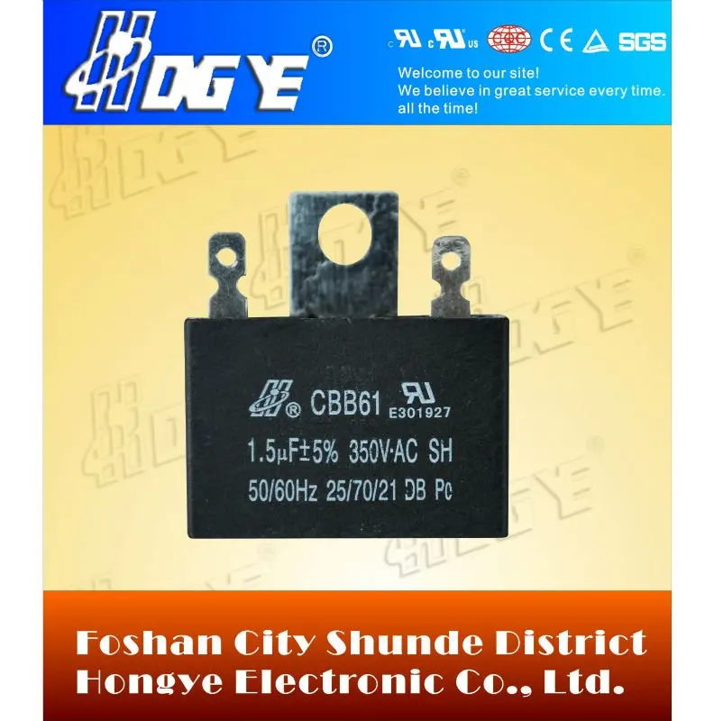 Factory Direct Sale capacitor compressor Dc Link CBB61 capacitor for ac for Motor motor