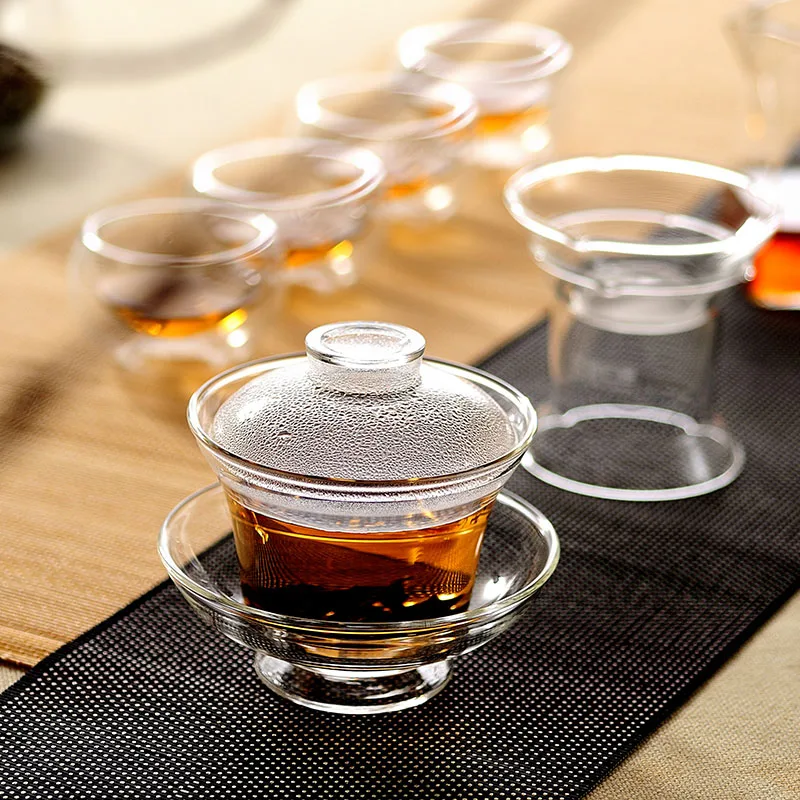  Borosilicate Single Wall Hand Made Glass Tea Cup with