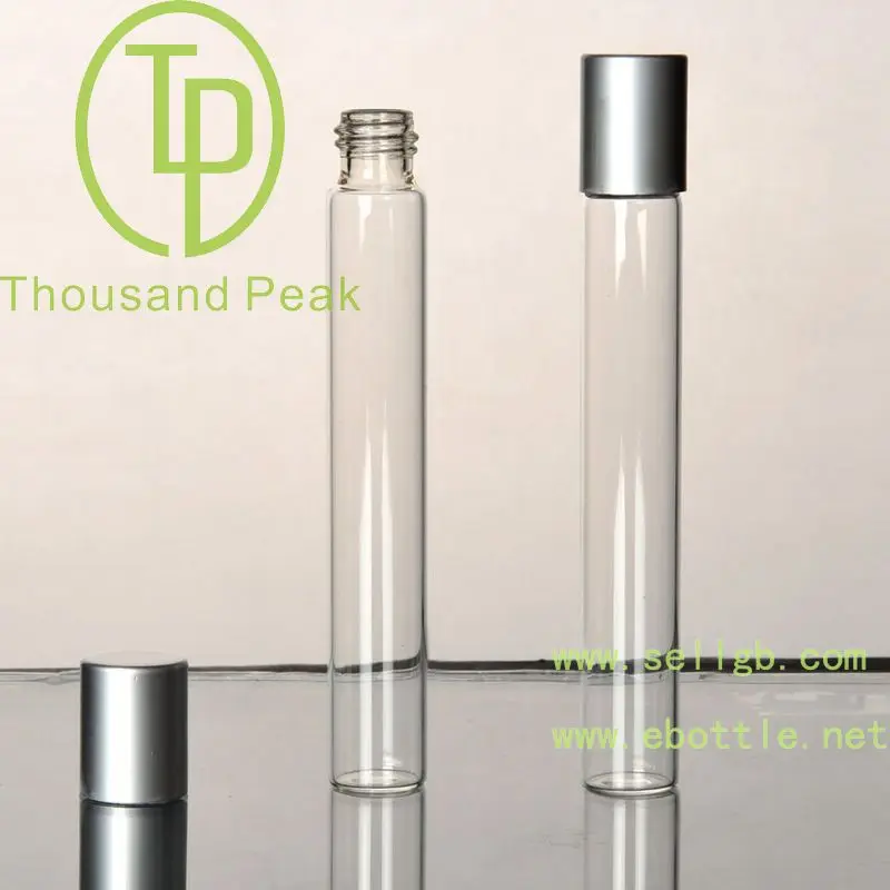 
Hot sale frosted glass test tube bottle for perfume empty heat resistant glass reagent tube bottle with screw top 