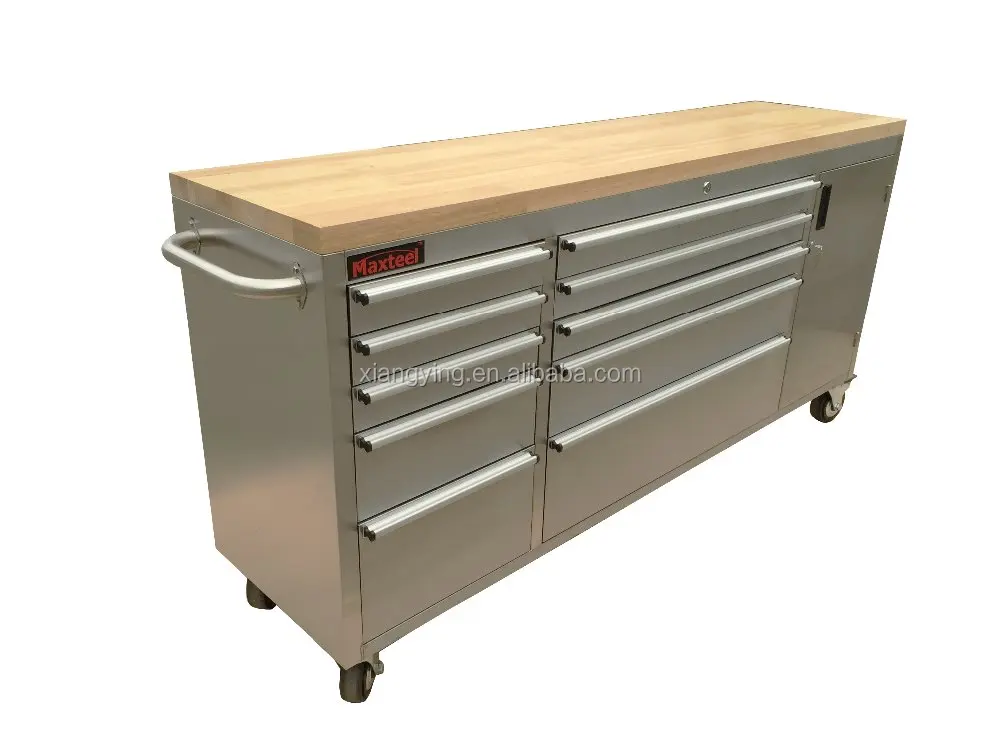  72 дюйма Heavy Duty из нержавеющей стали ящик для инструментов/шкаф инструментов сада в гараж или