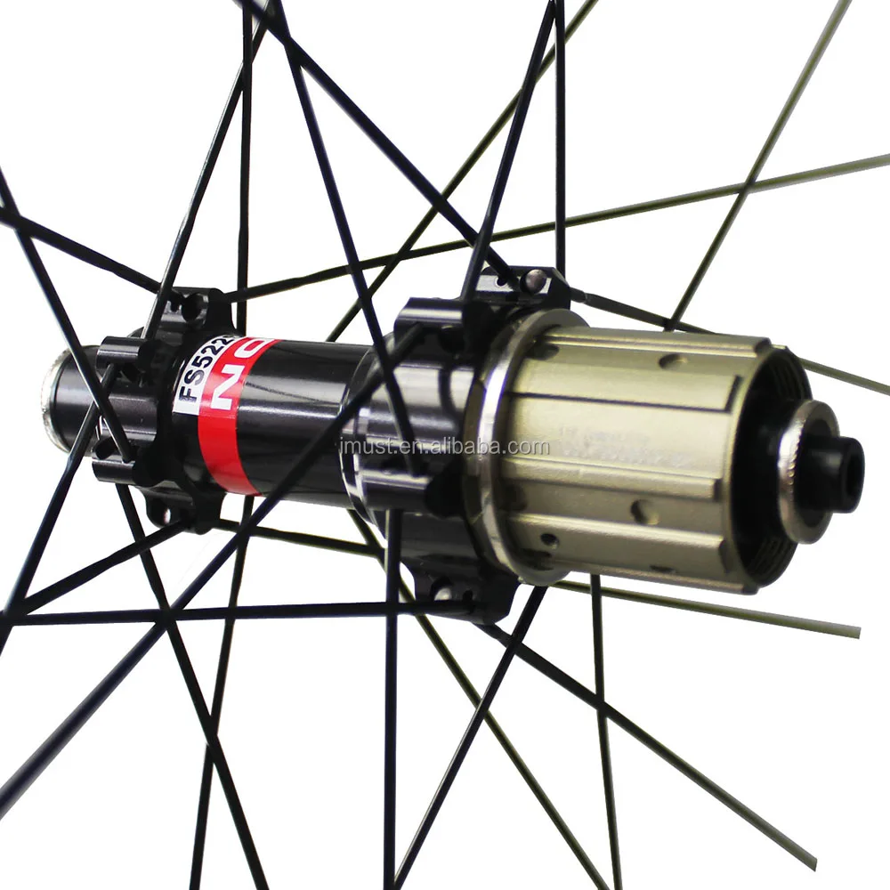 Straight pull Carbon aero wheels 38mm depth 25mm width for road bike