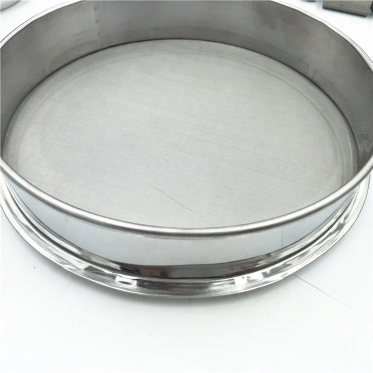 Pore size particle filtering laboratory sieve 195 12 inches 10 micron 19 mm 0.25mm pass hole stainless steel test sieve