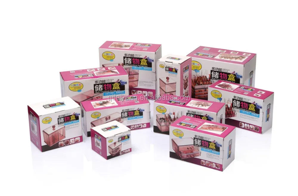 Good selling 100% factory acrylic makeup organizer/acrylic makeup storage boxes/mac foundation makeup