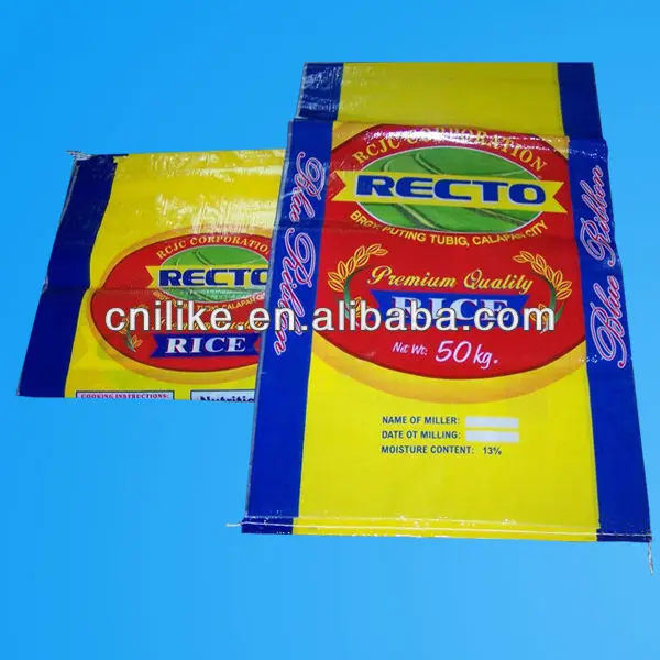 высокое качество печатных сплетенный 50kg мешки pp риса