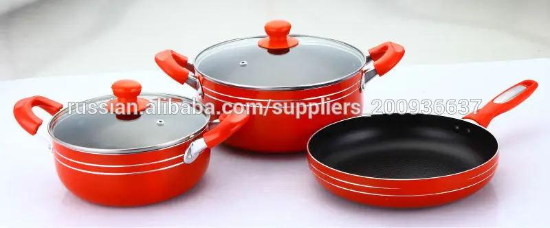 номера палку шт alminum эмаль кастрюли набор посуды