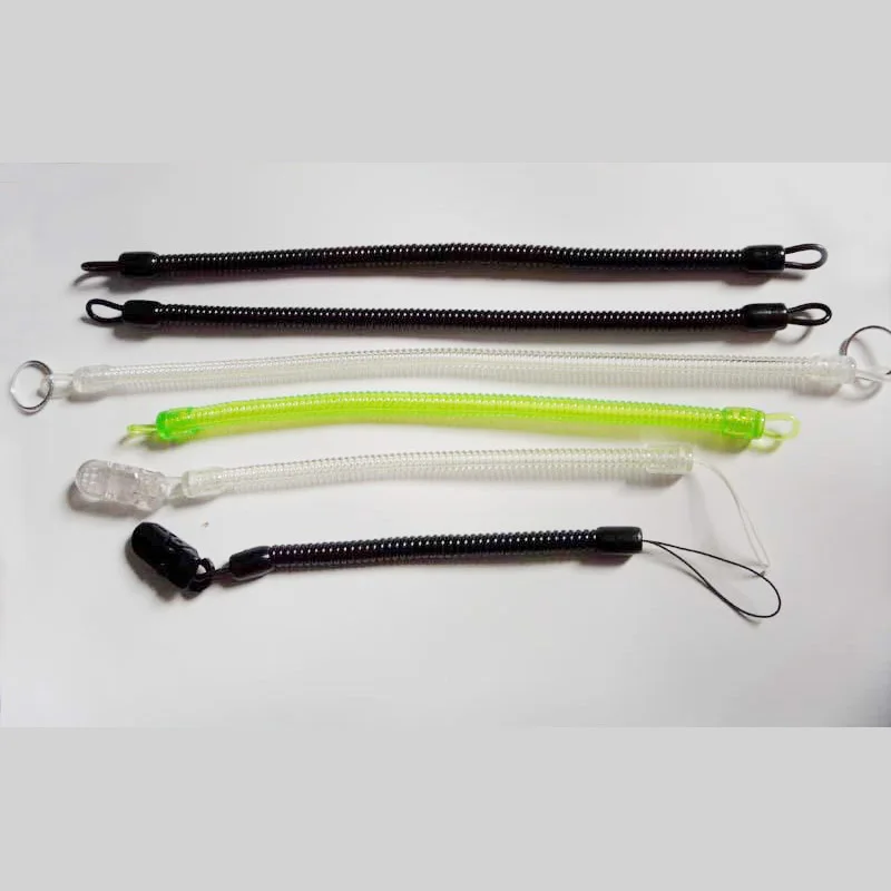 spring plastic curly coil lanyard