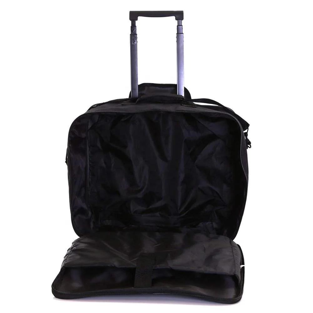 Lightweight Polyester Business Wheeled Rolling Laptop Trolley Hand Luggage Cabin Bag Case